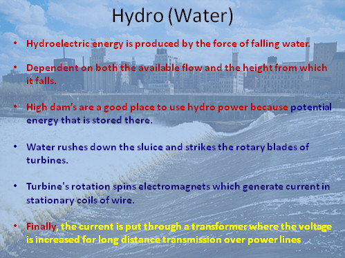 Renewable Resources: Water