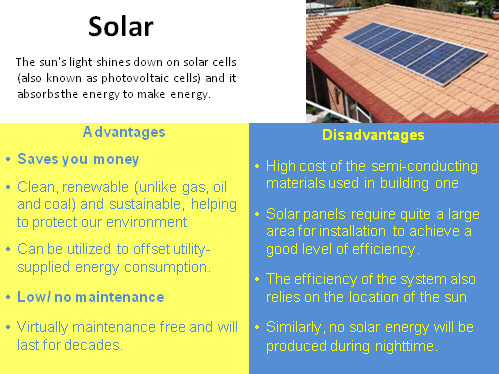 Renewable Resources: Solar